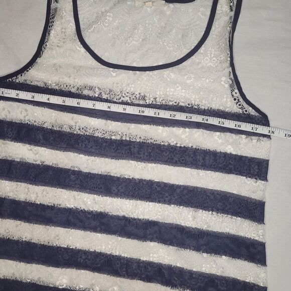 Mystree Anthropologie Sheer Lace Sleeveless Blouse Tank Top Medium‎ Romantic - Picture 8 of 10